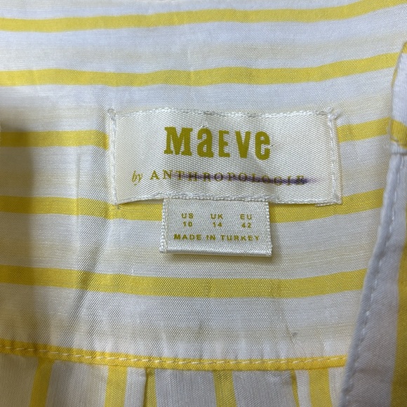 ANTHROPOLOGIE Maeve Striped Sleeveless Button-Down - Picture 2 of 3